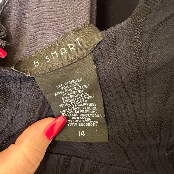 Gently Used Navy Mini Dress with Cross back Detail - Picture 3 of 3